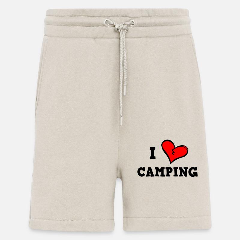 J’adore le camping - Short bio décontracté fabriqué en UE - WARM CLAY