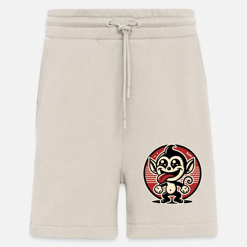 Fröhlicher kleiner Lausbuben-Affe - Shorts - made by SPREAD - WARM CLAY