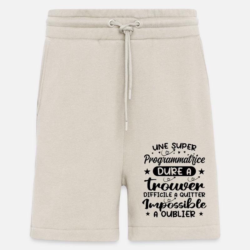Une Super Programmatrice - Cadeau programmatrice - Short bio décontracté fabriqué en UE - WARM CLAY