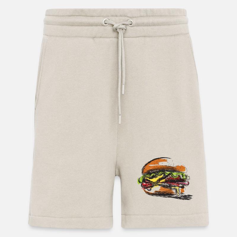 Hamburger-gefülltes Sandwich-Poster - Shorts - made by SPREAD - WARM CLAY