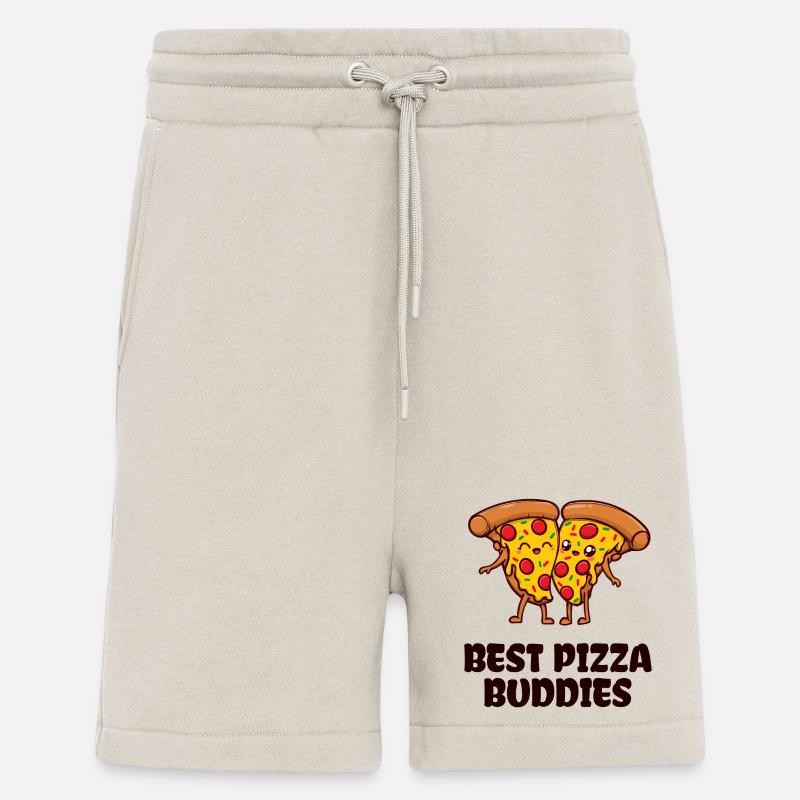 Pizza Buddy Meilleur Déclaration des Amis - Short bio décontracté fabriqué en UE - WARM CLAY