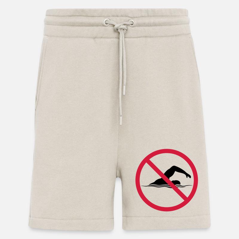 Verboten Schild Schwimmen - Shorts - made by SPREAD - WARM CLAY