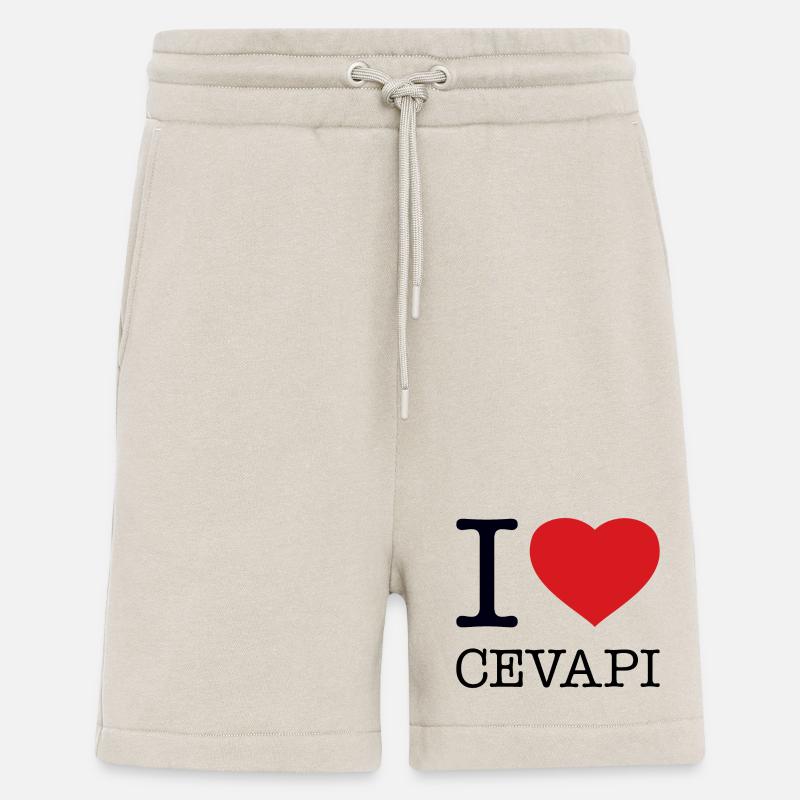 I LOVE CEVAPI - Shorts - made by SPREAD - WARM CLAY
