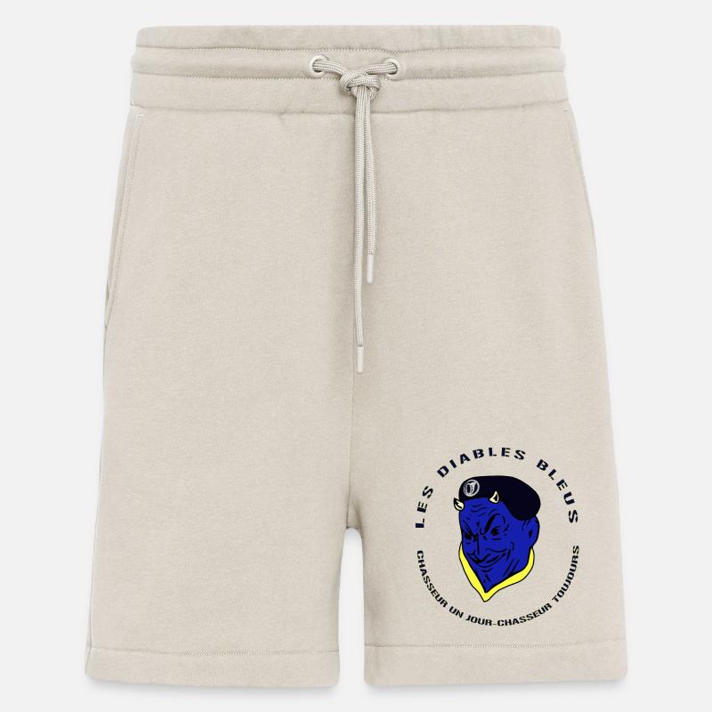 Devises Chasseurs Diables Bleus - Armée Française - Short bio décontracté fabriqué en UE - WARM CLAY