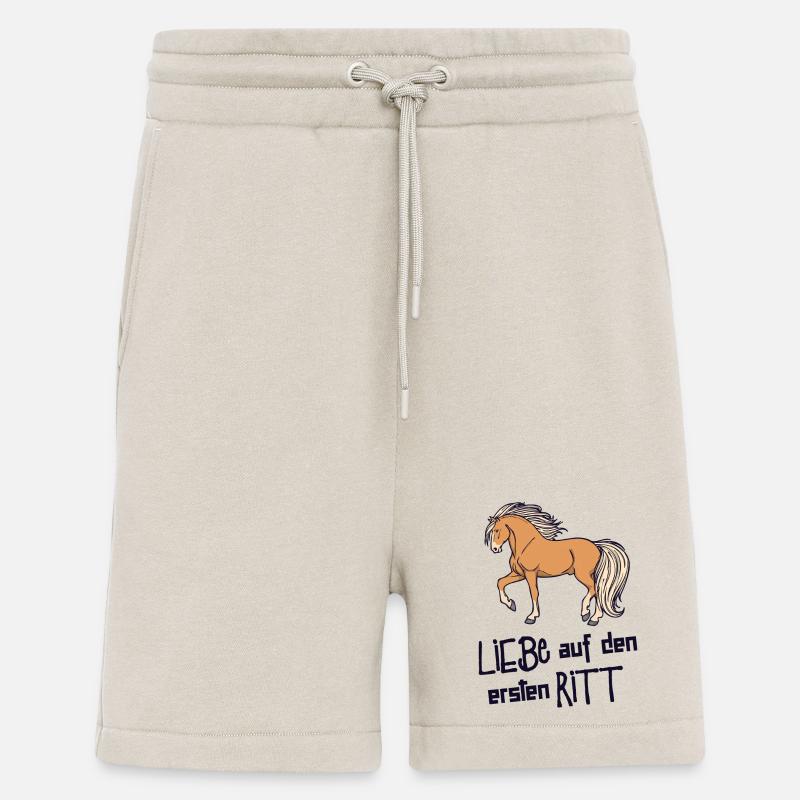Lustig Statement Islandpferde Pferdeliebe Pferde - Shorts - made by SPREAD - WARM CLAY