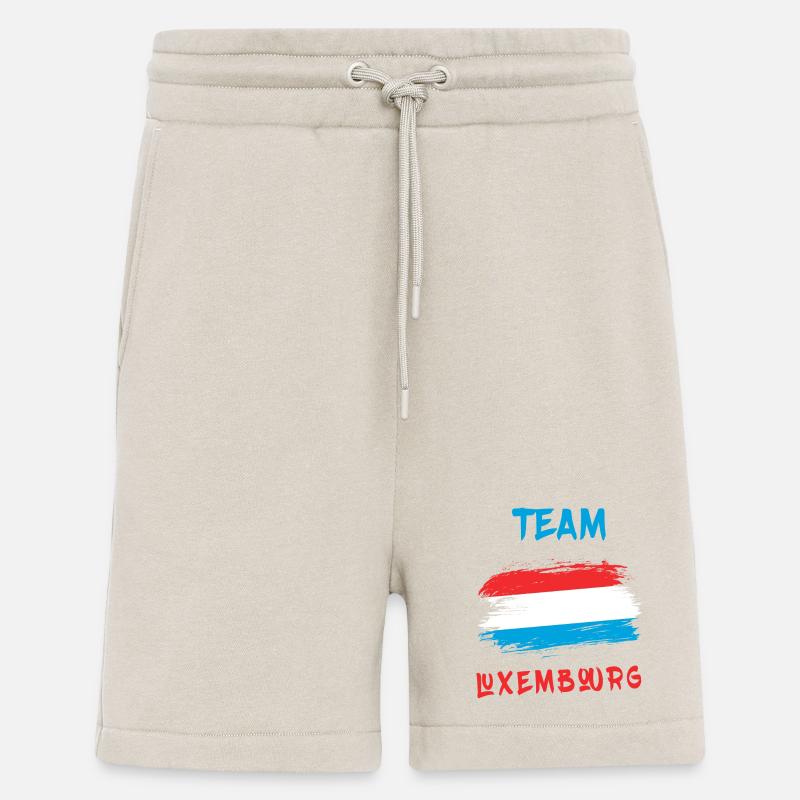 Drapeaux de l'équipe du Luxembourg - Short bio décontracté fabriqué en UE - WARM CLAY