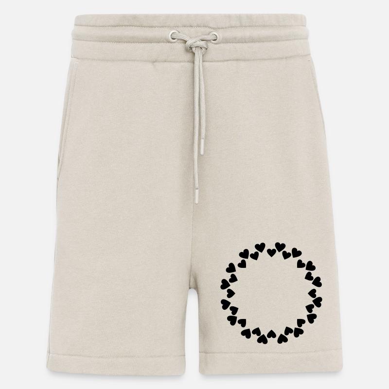Hearts circle large small double circle - Shorts - made by SPREAD - WARM CLAY