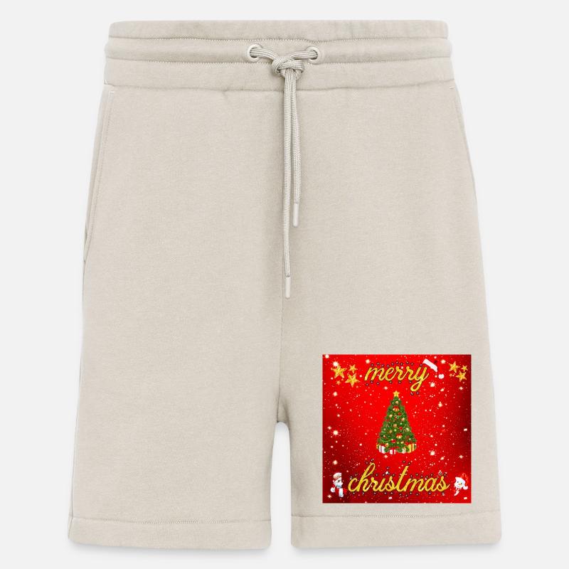 Joyeux Noël version 2 - Short bio décontracté fabriqué en UE - WARM CLAY