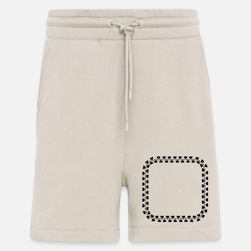Logo du cœur de cadre - Short bio décontracté fabriqué en UE - WARM CLAY