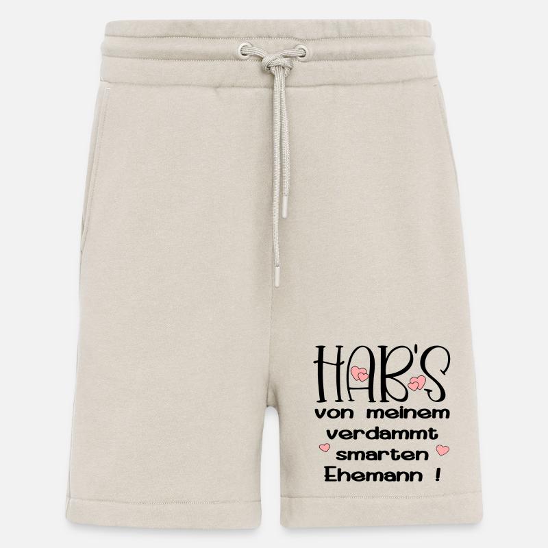 EHEPARTNER SPRÜCHE - SMARTER EHEMANN - HUMOR - Shorts - made by SPREAD - WARM CLAY