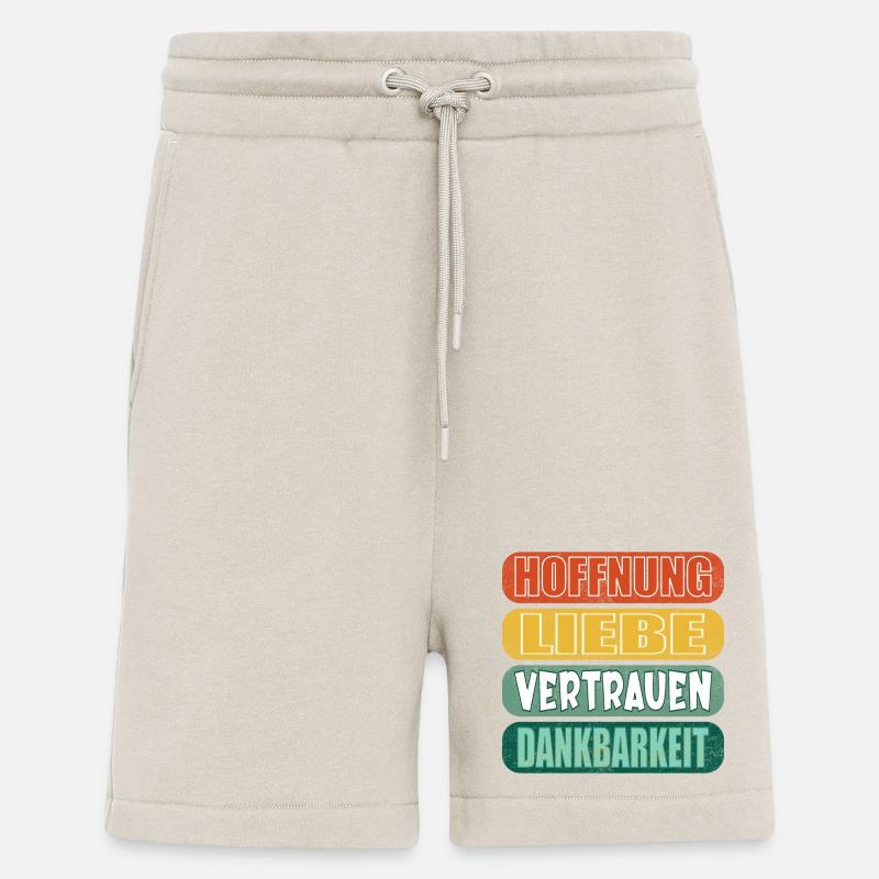 HOFFNUNG SPRÜCHE DANKBARKEIT - LIEBE VERTRAUEN - Shorts - made by SPREAD - WARM CLAY