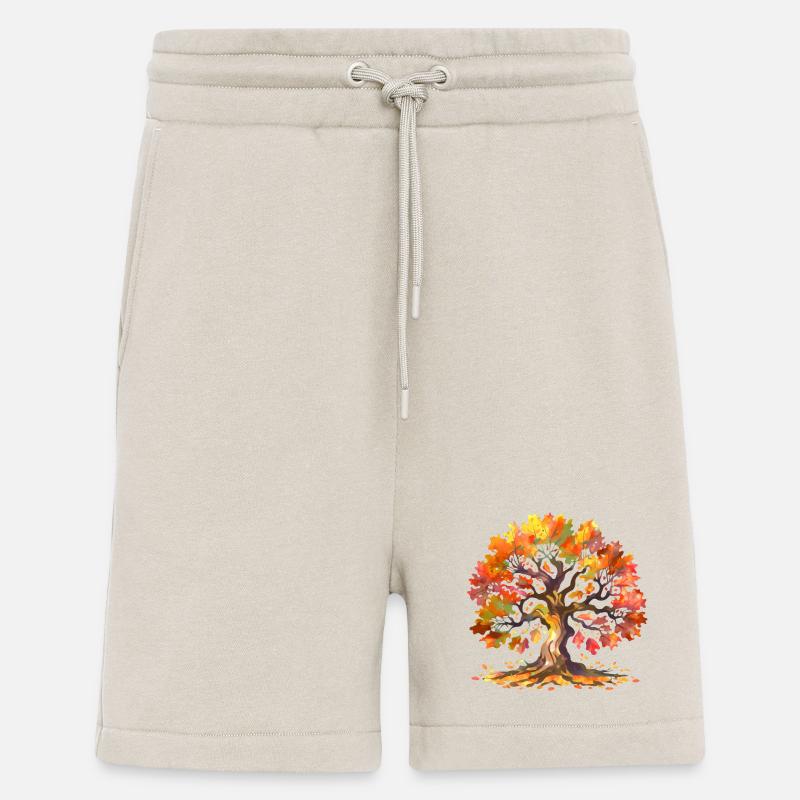 Eiche mit Herbstlaub Aquarell - Shorts - made by SPREAD - WARM CLAY