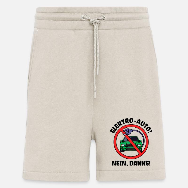 Tanken Statement Antrieb E-auto Energiespeicher - Shorts - made by SPREAD - WARM CLAY