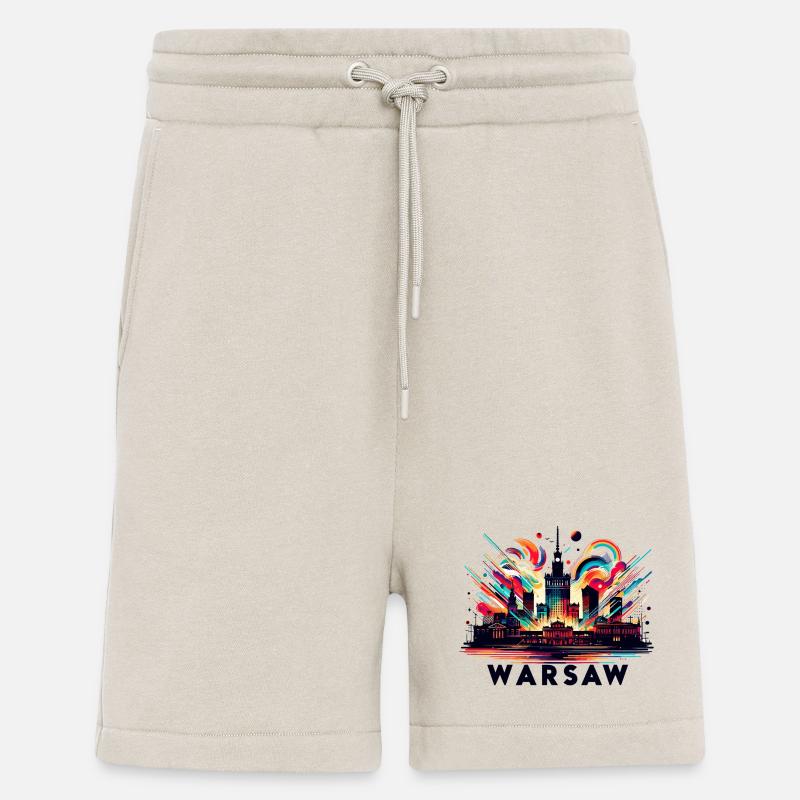 Varsovie Capitale Pologne Cadeau - Short bio décontracté fabriqué en UE - WARM CLAY