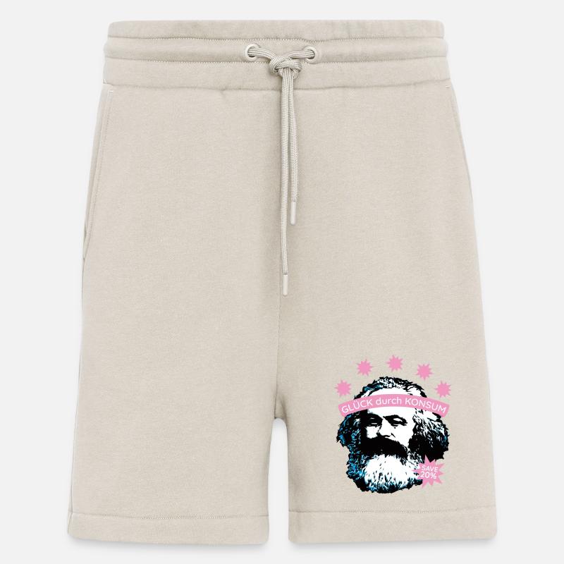 Glück durch Konsum – Bearded Icon - Shorts - made by SPREAD - WARM CLAY