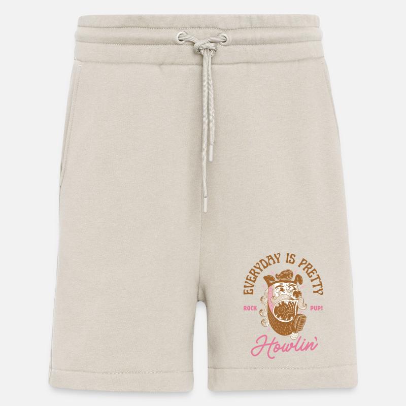 Everyday is Howlin' – Rock’n’Roll Dog - Short bio décontracté fabriqué en UE - WARM CLAY