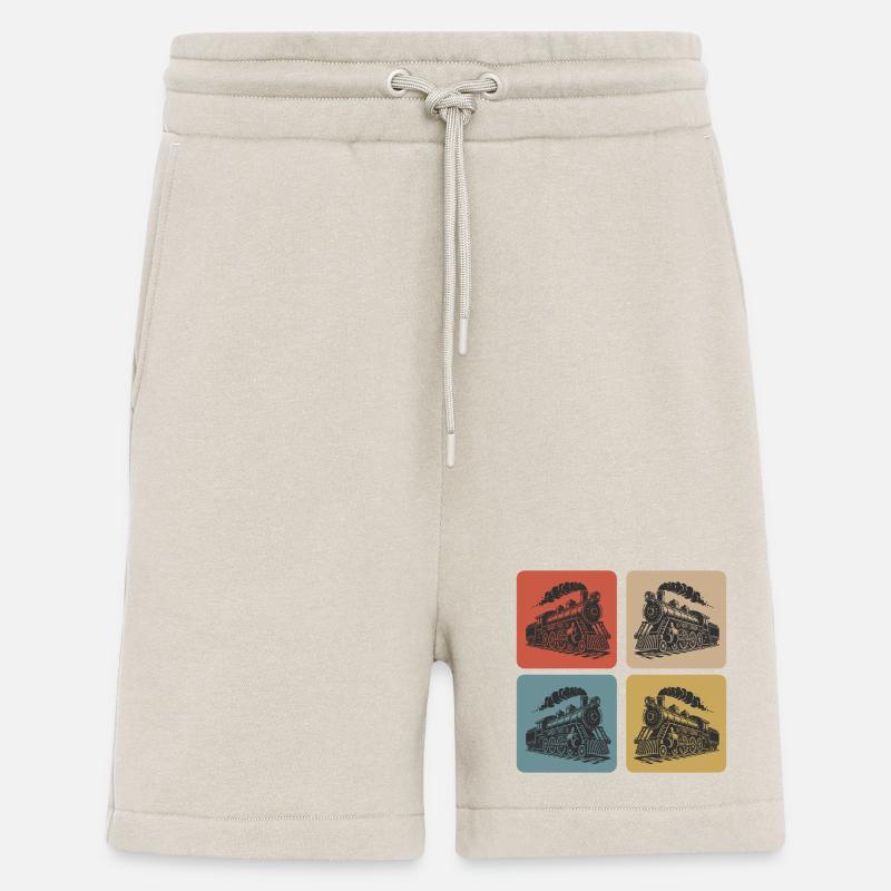 Dampflokomotive Retro Design - Shorts - made by SPREAD - WARM CLAY