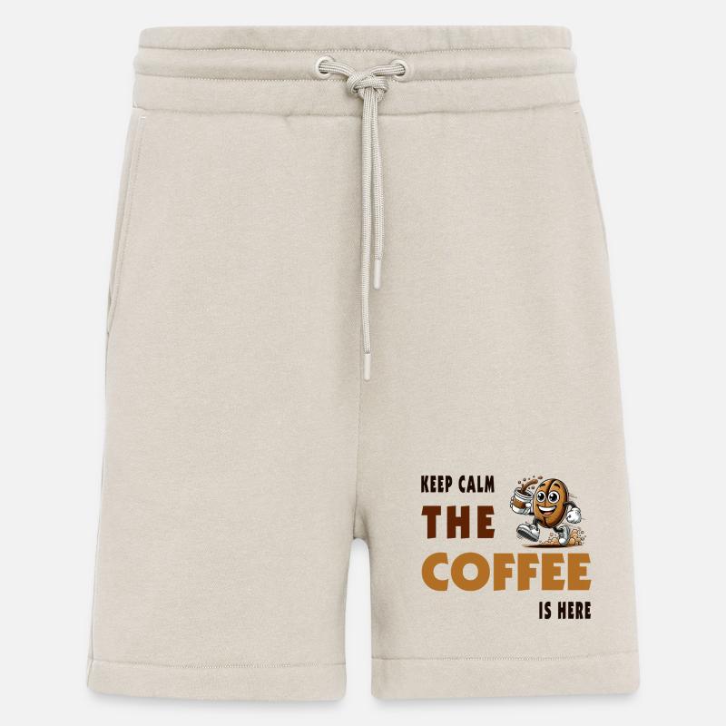Keep Calm – The Coffee Is Here - Shorts - made by SPREAD - WARM CLAY