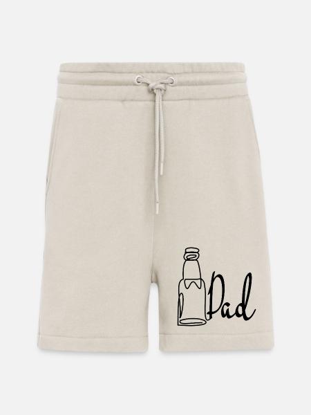 Line Art Far Fars Dag Øl - Organic relaxed shorts made in EU - WARM CLAY