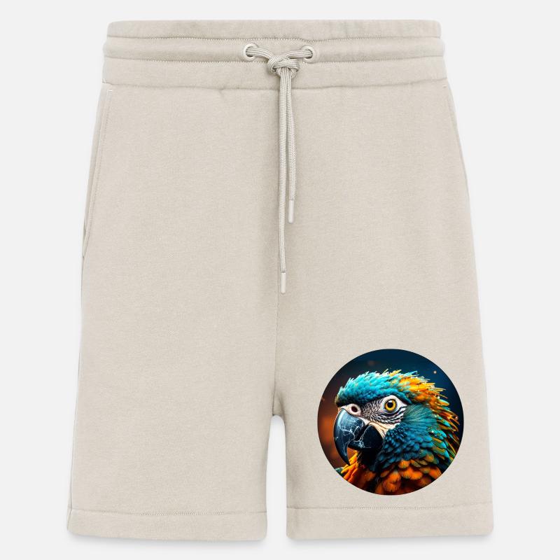 papagei,bunt,pailletten,glitzer,vogel - Shorts - made by SPREAD - WARM CLAY