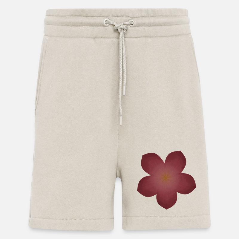 Design élégant de fleur de fleur - Short bio décontracté fabriqué en UE - WARM CLAY