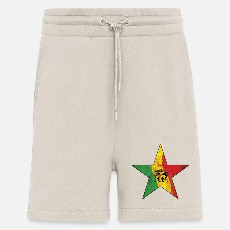 Reggae Löwe mit Rastafarbe - Shorts - made by SPREAD - WARM CLAY