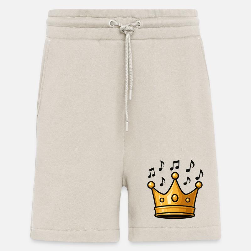Couronne du roi avec éléments musicaux - Short bio décontracté fabriqué en UE - WARM CLAY