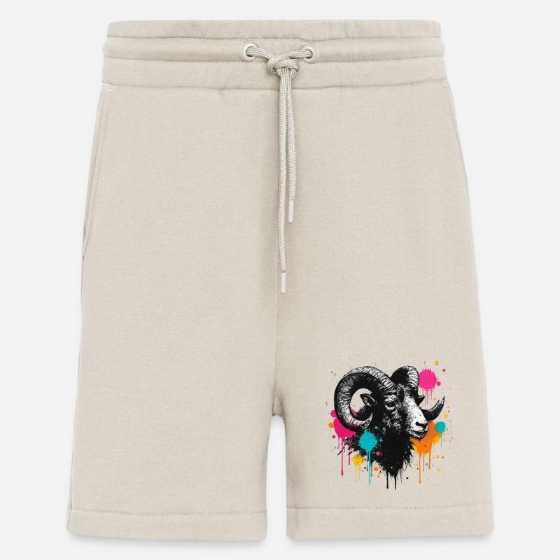 Widderkopf Graffiti Farbexplosion - Shorts - made by SPREAD - WARM CLAY
