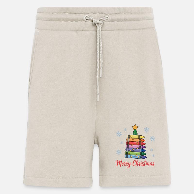 Weihnachtsbaum aus Buntstiften mit Sternen - Shorts - made by SPREAD - WARM CLAY