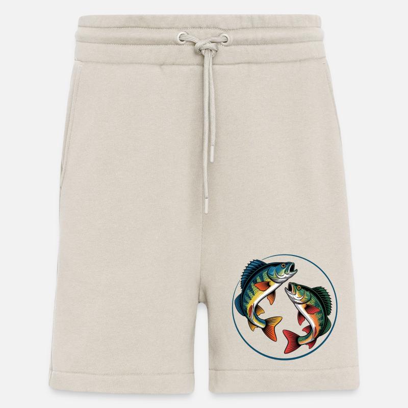 Zwei springende Barsche - Shorts - made by SPREAD - WARM CLAY