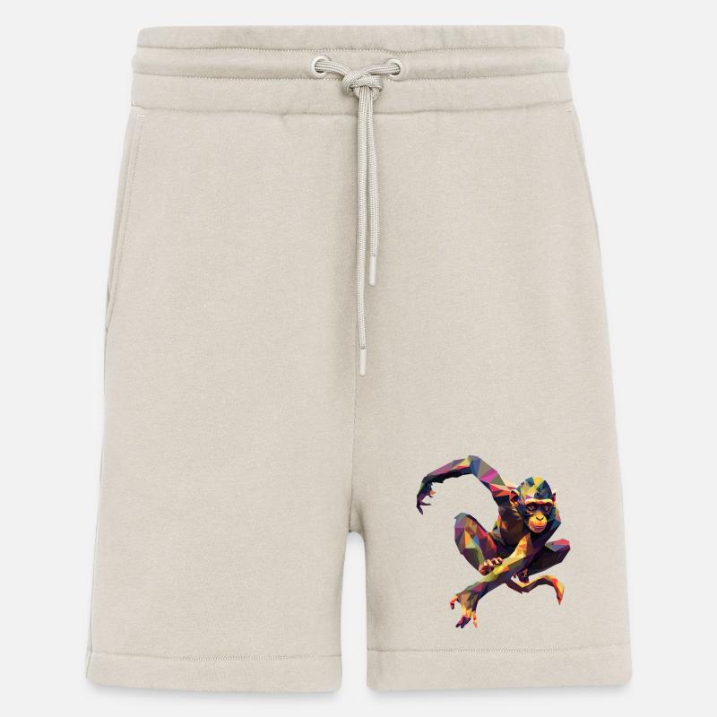 Geometrischer bunter Affe - Shorts - made by SPREAD - WARM CLAY