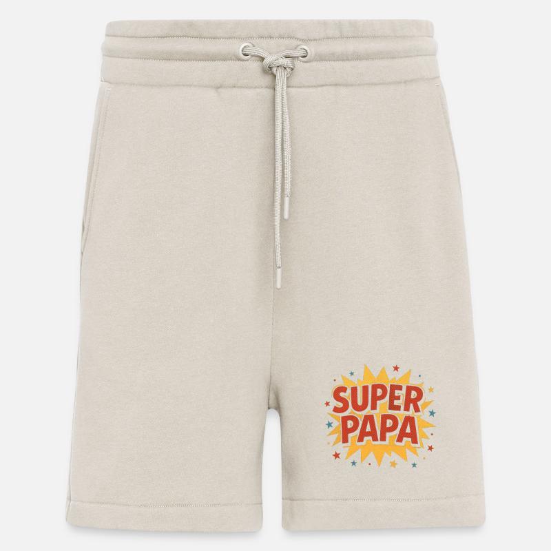 Super Dad Comic Explosion - Shorts - made by SPREAD - WARM CLAY