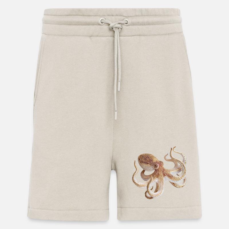 Octopus Net Pattern – Maritime Style - Shorts - made by SPREAD - WARM CLAY