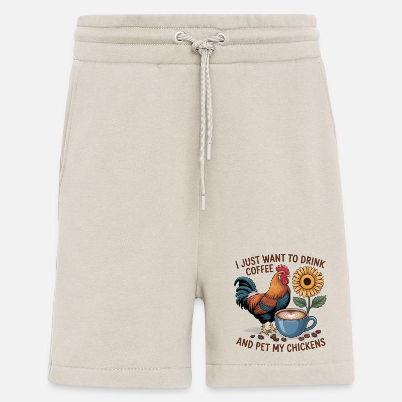 Hühner Kaffee - Shorts - made by SPREAD - WARM CLAY