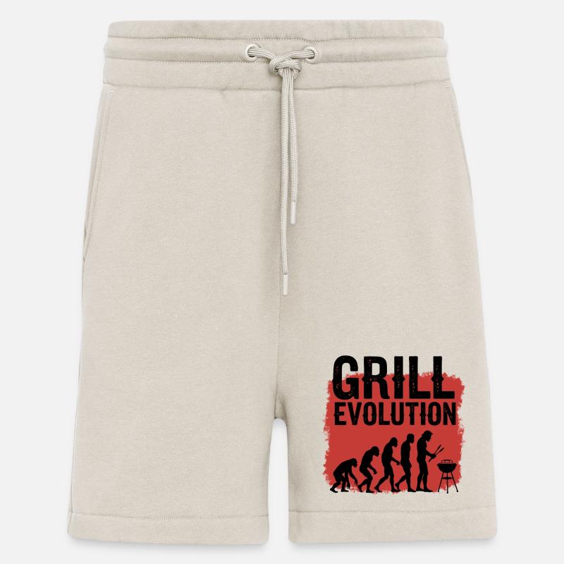 Grill Evolution Funny Grill Master Saying - Shorts - made by SPREAD - WARM CLAY