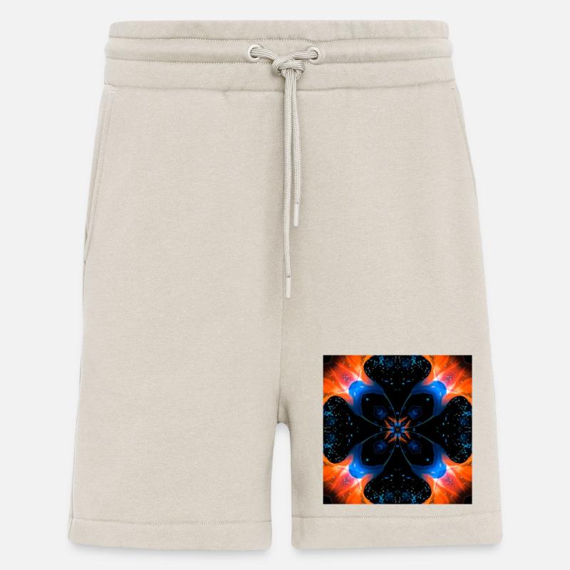 Fraktalkunst Digitale Blume - Shorts - made by SPREAD - WARM CLAY