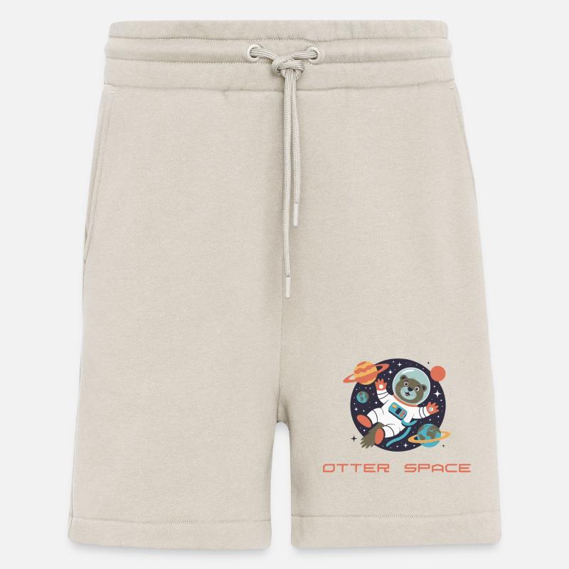 Otter im Weltraum Retro Comic  - Shorts - made by SPREAD - WARM CLAY