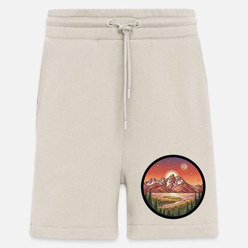 Mondscheingebirge Rundpatch - Shorts - made by SPREAD - WARM CLAY