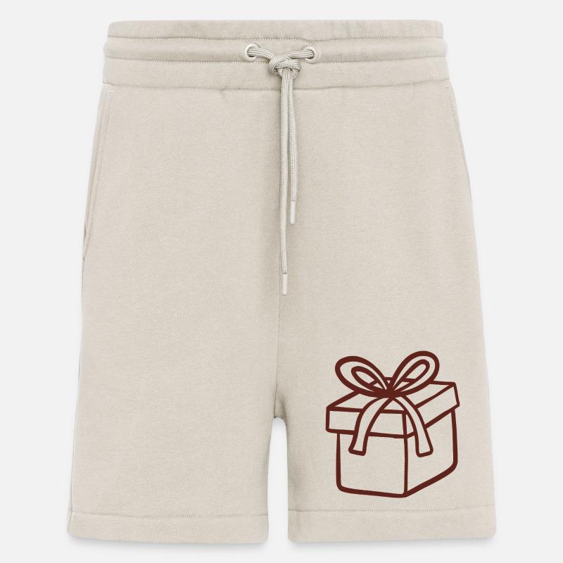 Rustikale handgezeichnete Geschenkbox - Shorts - made by SPREAD - WARM CLAY