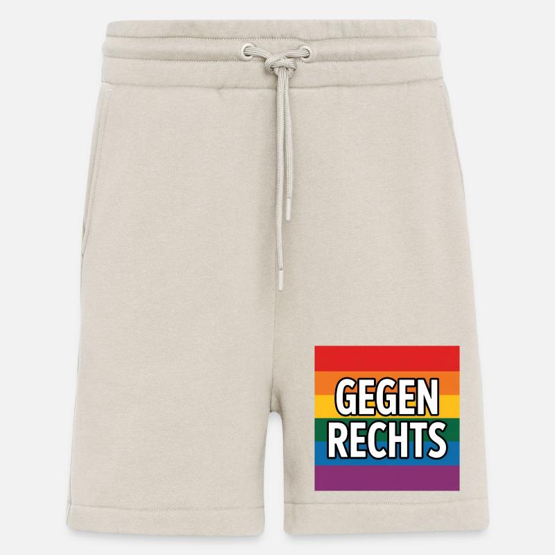 Gegen Rechts - Antifa Regenbogen Tee - Shorts - made by SPREAD - WARM CLAY