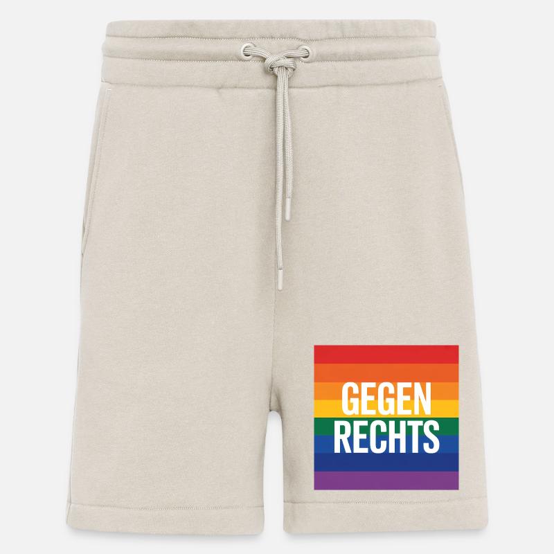 Gegen Rechts - Antifa Regenbogen Tee - Shorts - made by SPREAD - WARM CLAY
