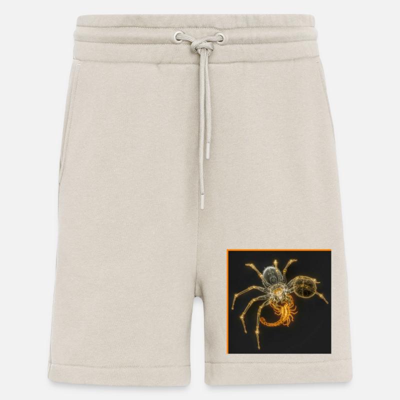 Araignée néon avec des queues funky - Short bio décontracté fabriqué en UE - WARM CLAY