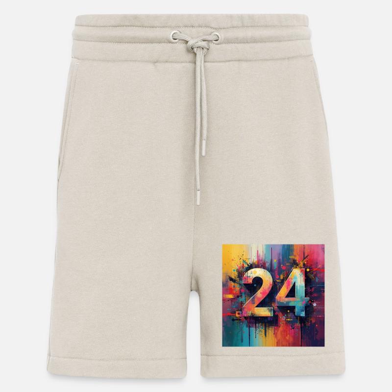 Farbenfrohe Abstraktion 24 - Shorts - made by SPREAD - WARM CLAY