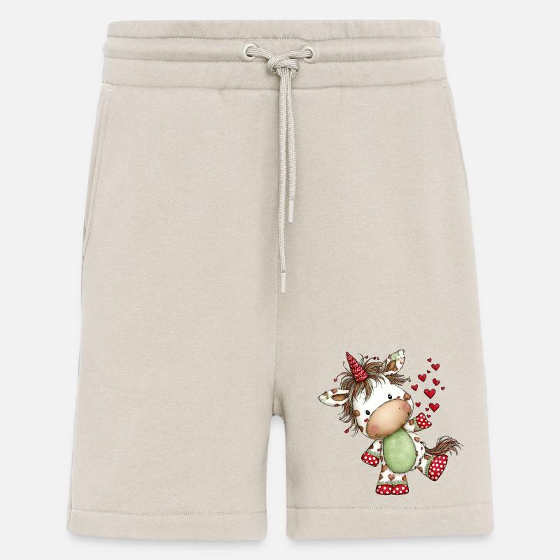 Süßes Herz-Einhorn: Verspieltes Comic-Design - Shorts - made by SPREAD - WARM CLAY