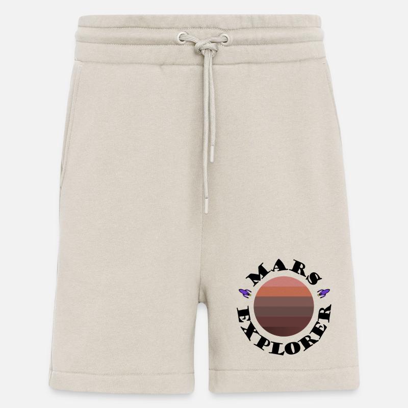 Mars Planet Sunset with Rockets - Shorts - made by SPREAD - WARM CLAY
