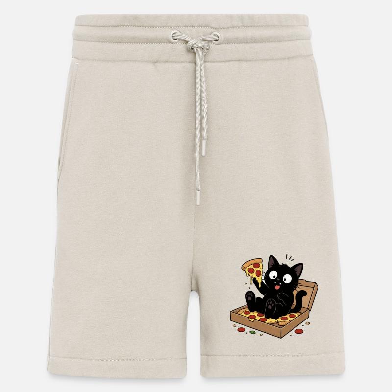 Katzenpizza: Flauschiger Snackheld - Shorts - made by SPREAD - WARM CLAY