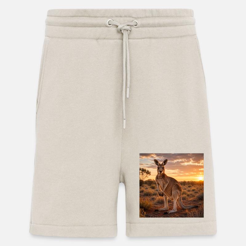 Kangaroo at sunset - Shorts - made by SPREAD - WARM CLAY