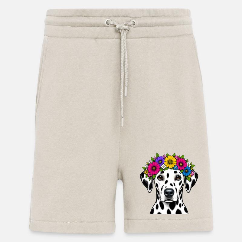 Dalmatiner mit Blumenkrone - Shorts - made by SPREAD - WARM CLAY