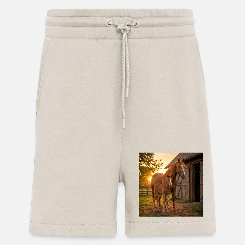 Sunset, mare with foal - Shorts - made by SPREAD - WARM CLAY