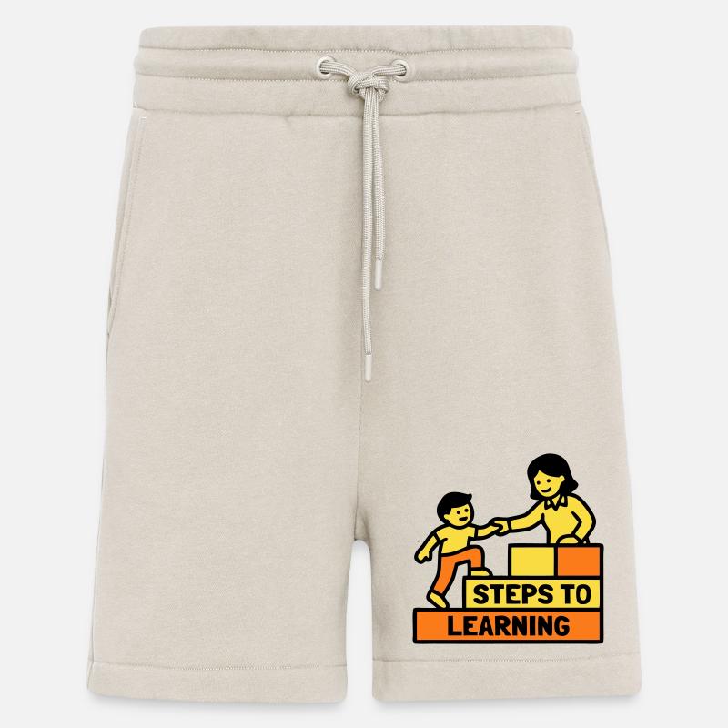 Steps to Learning School Logo - Shorts - made by SPREAD - WARM CLAY